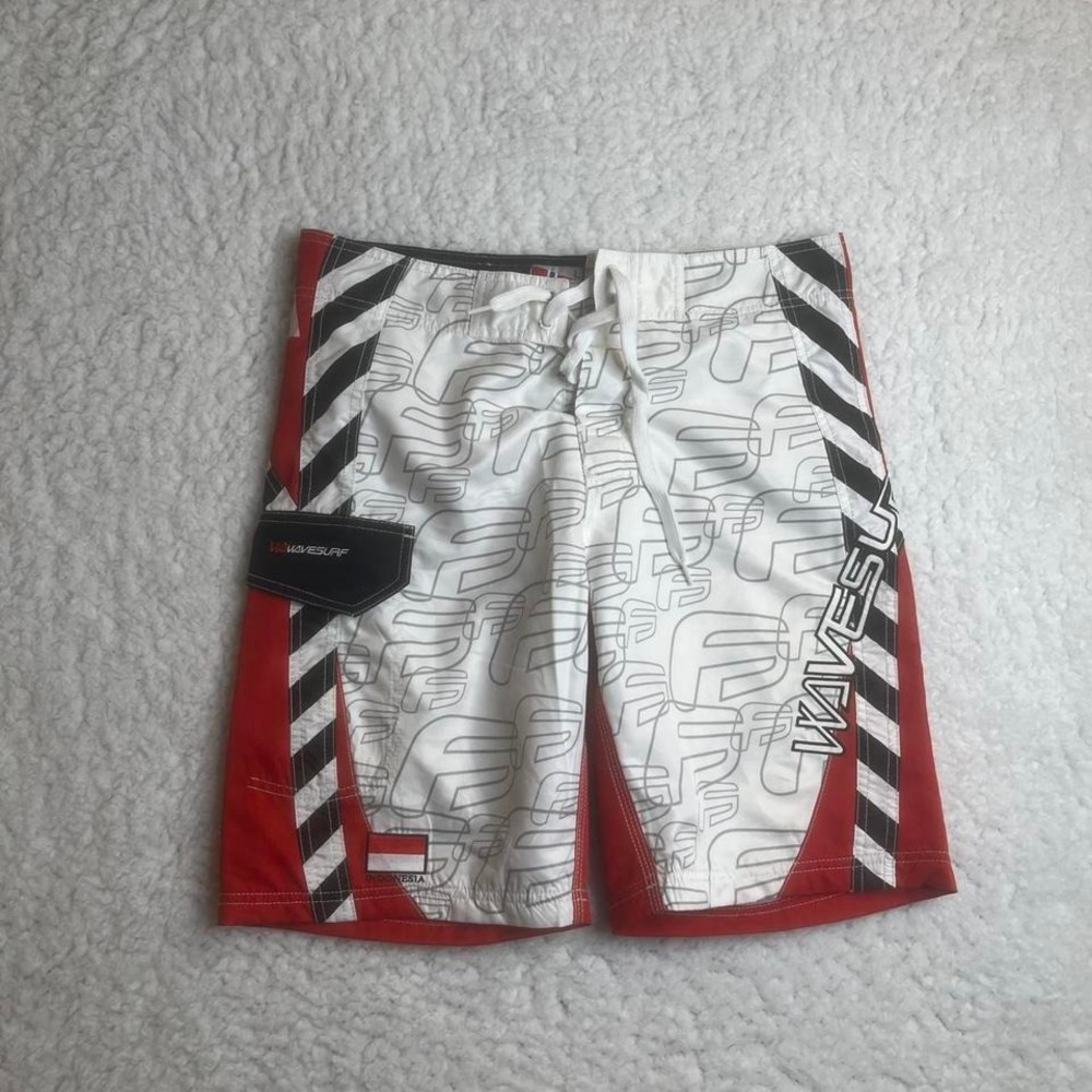 Wave surf Indonesia‎ red men's board surf surfer embroidered vintage